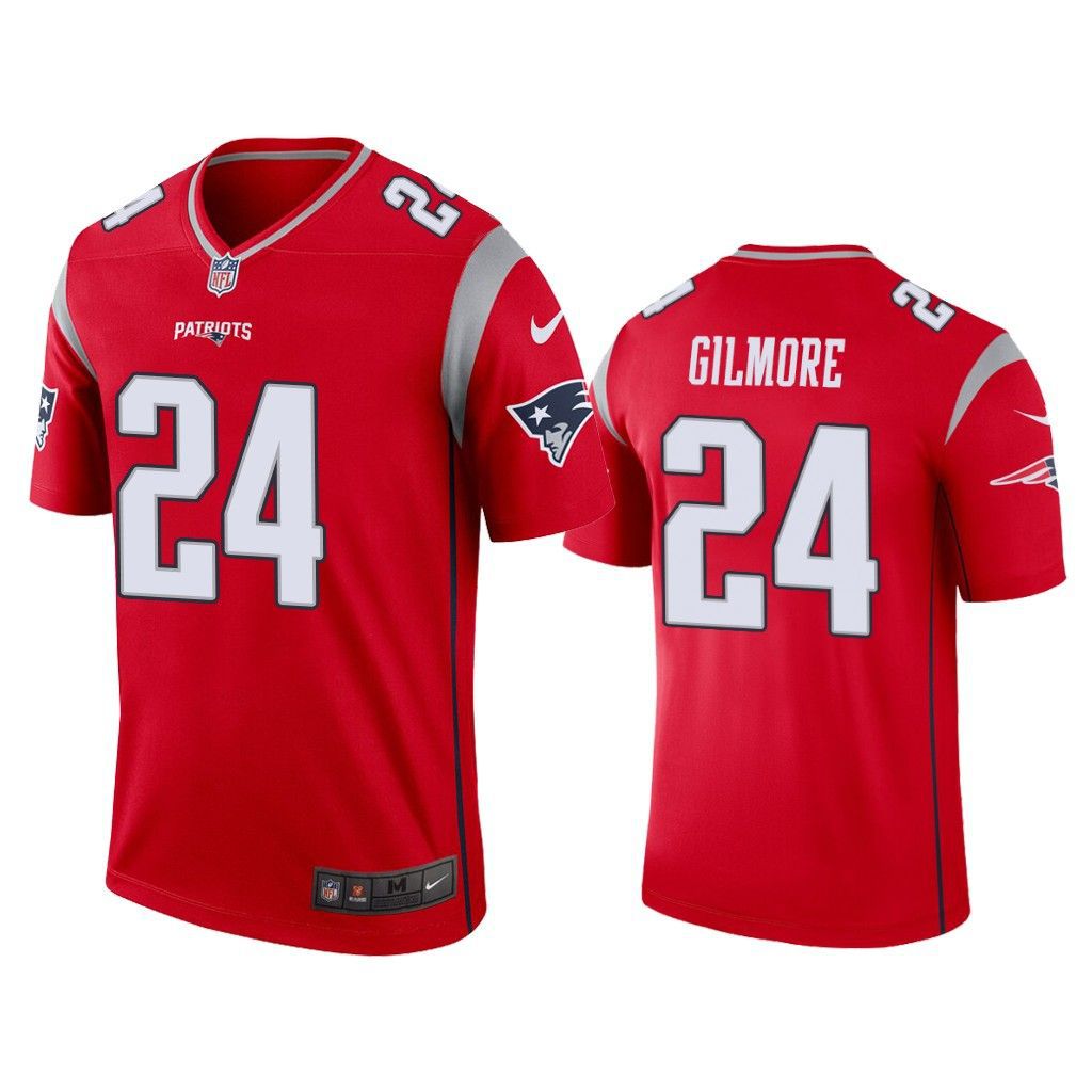 Men New England Patriots #24 Stephon Gilmore Nike Red Inverted Legend NFL Jersey